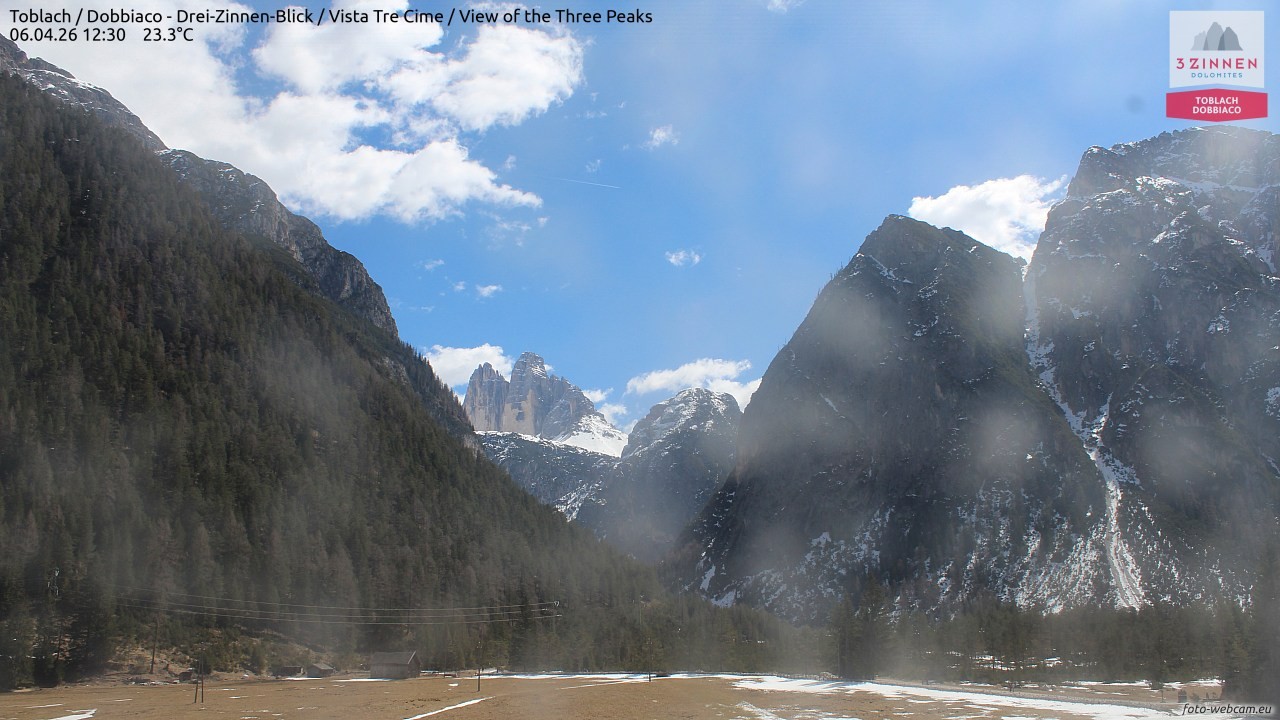 Archived image Webcam Toblach (Pustertal valley)