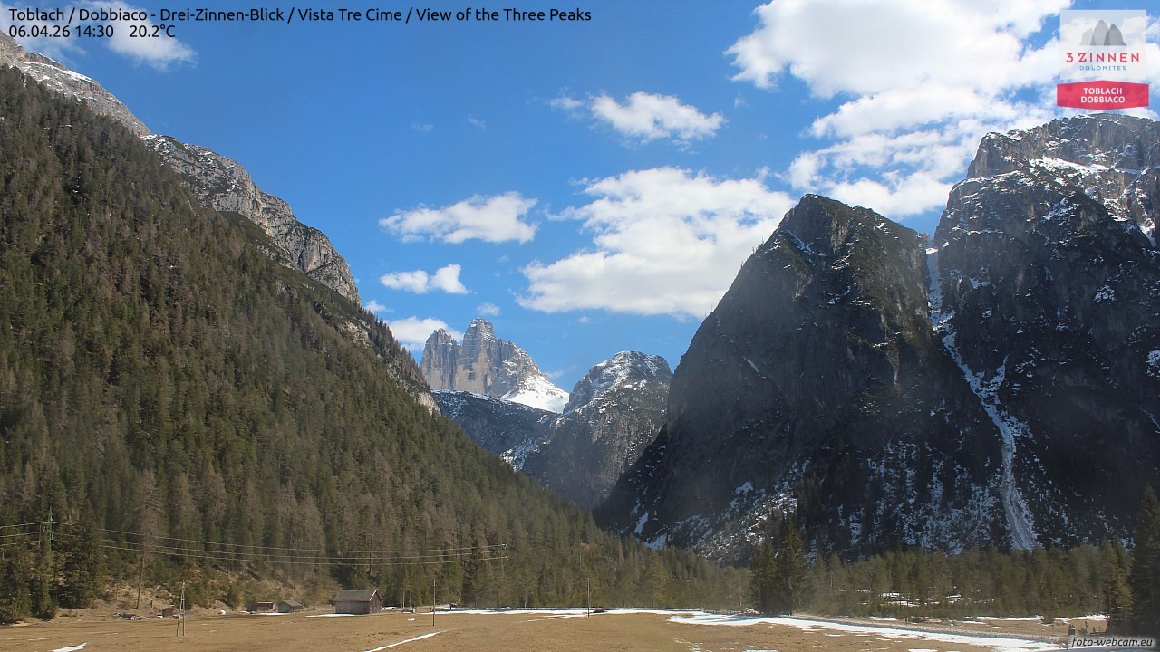 Archived image Webcam Toblach (Pustertal valley)