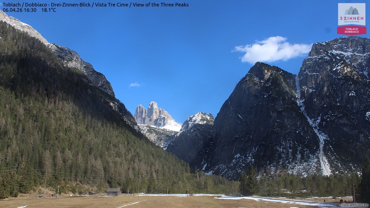 Archived image Webcam Toblach (Pustertal valley)