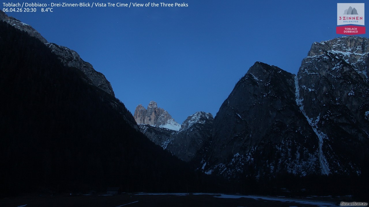 Archiv Foto Webcam Toblach (Drei Zinnen)