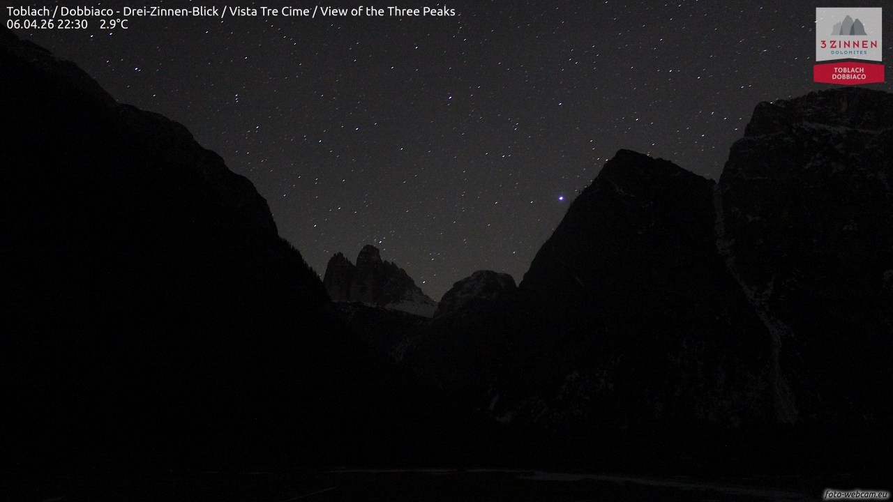 Archiv Foto Webcam Toblach (Drei Zinnen)