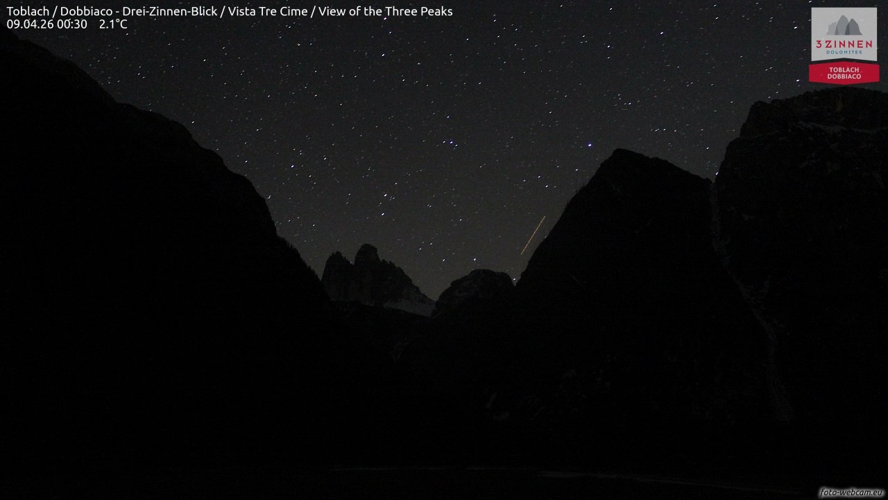 Archiv Foto Webcam Toblach (Drei Zinnen)