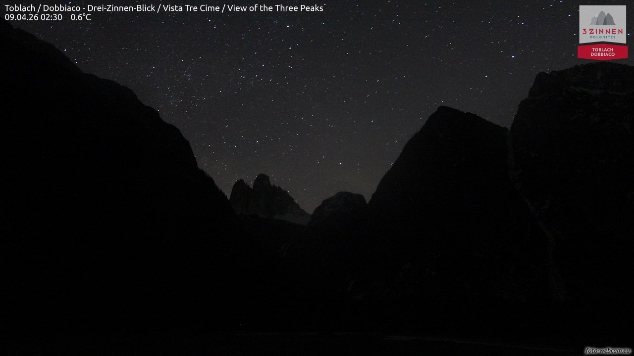 Archiv Foto Webcam Toblach (Drei Zinnen)