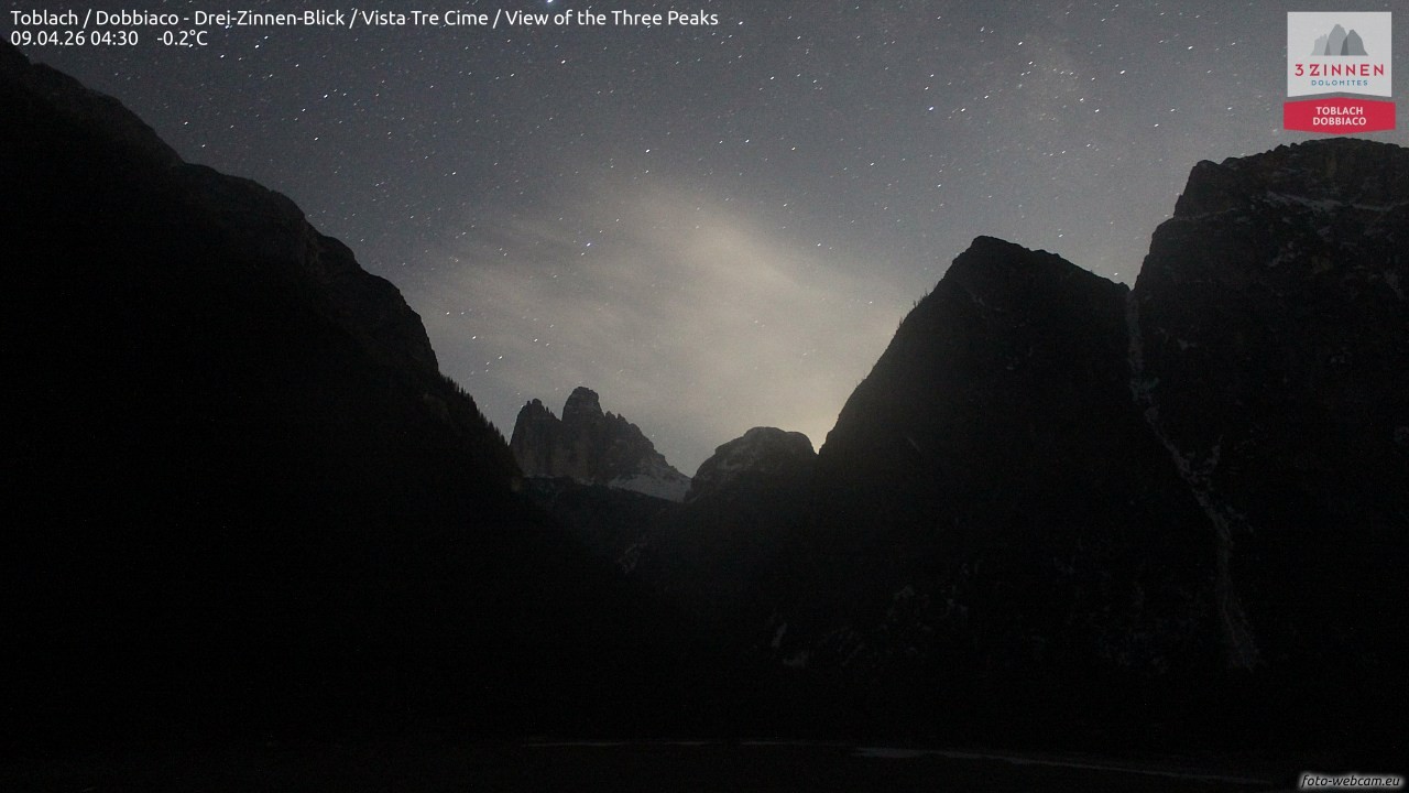 Archiv Foto Webcam Toblach (Drei Zinnen)