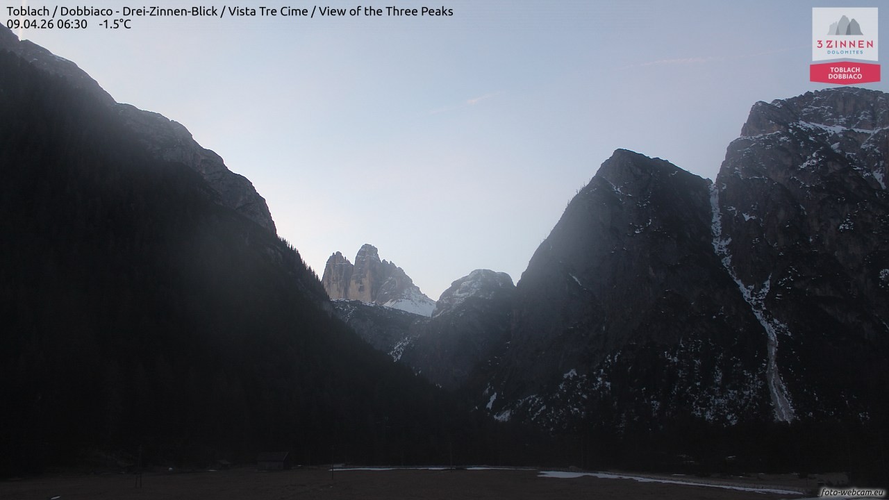 Archiv Foto Webcam Toblach (Drei Zinnen)