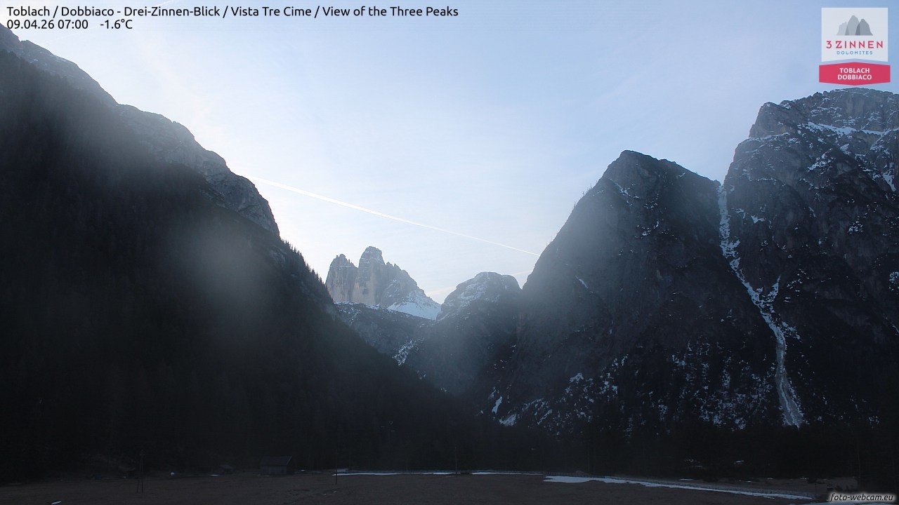 Archiv Foto Webcam Toblach (Drei Zinnen)