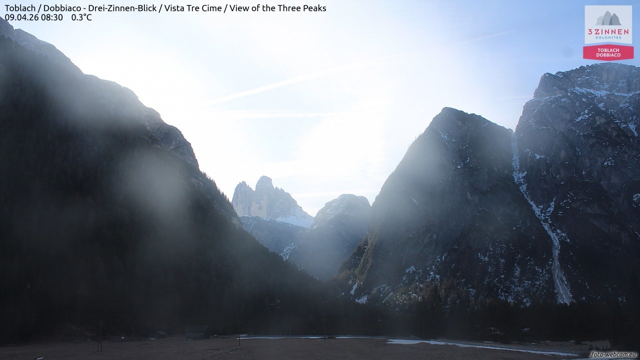 Archiv Foto Webcam Toblach (Drei Zinnen)