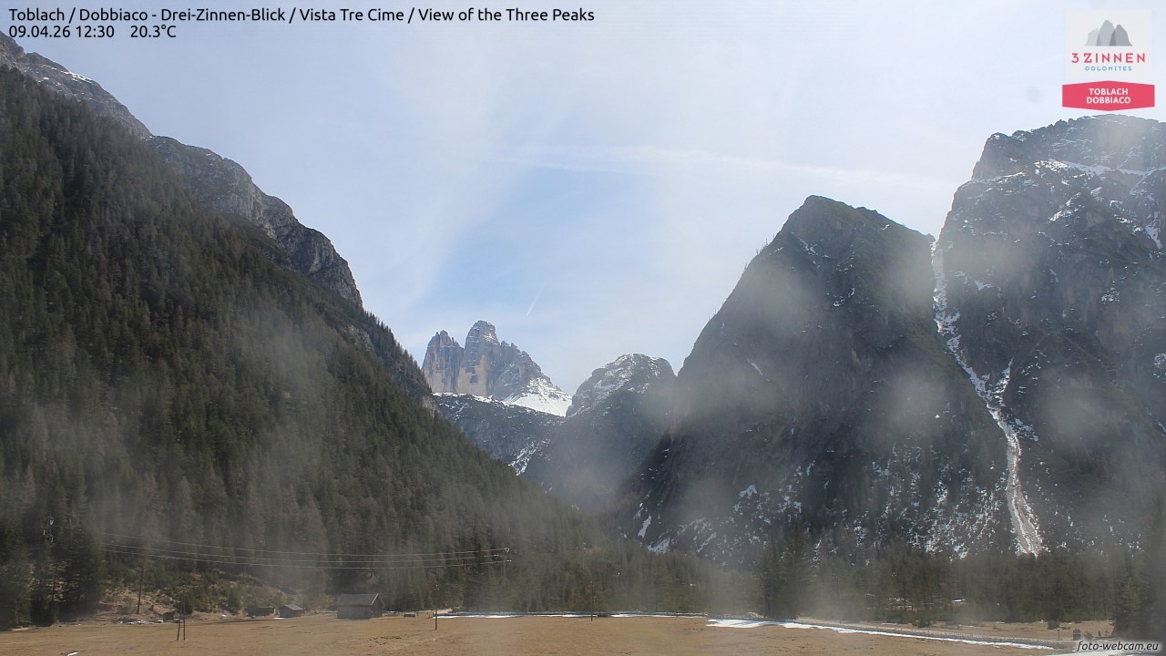 Archiv Foto Webcam Toblach (Drei Zinnen)