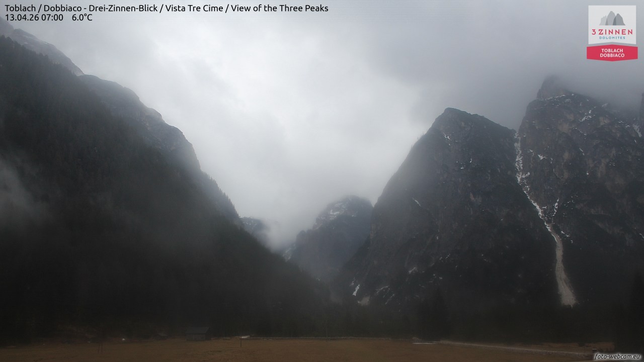 Archived image Webcam Toblach (Pustertal valley)