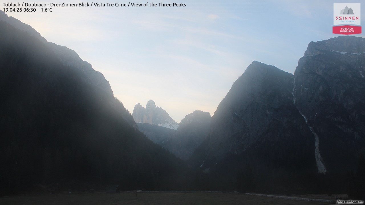 Archived image Webcam Toblach (Pustertal valley)