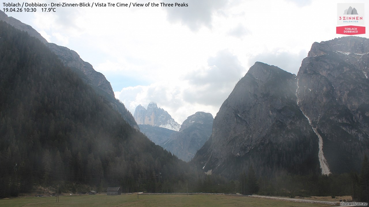 Archived image Webcam Toblach (Pustertal valley)