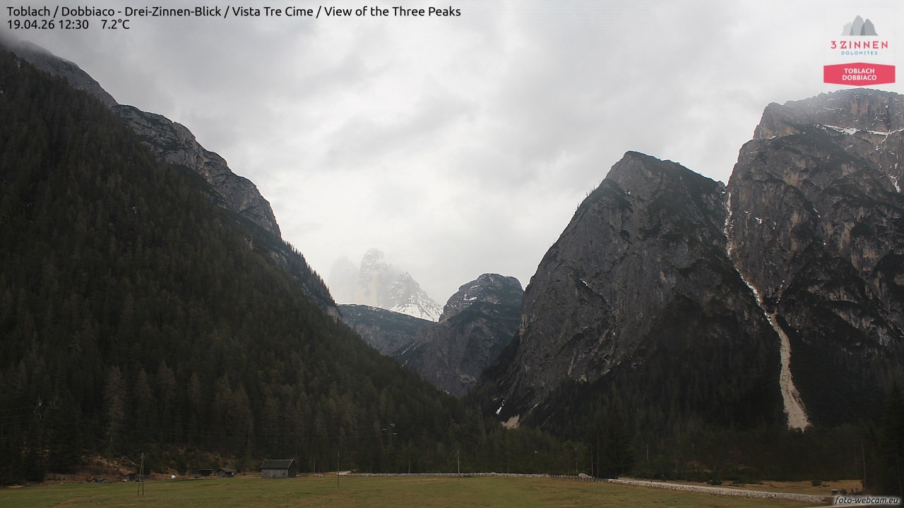 Archived image Webcam Toblach (Pustertal valley)