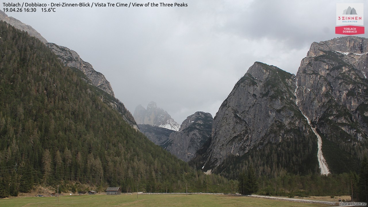 Archiv Foto Webcam Toblach (Drei Zinnen)