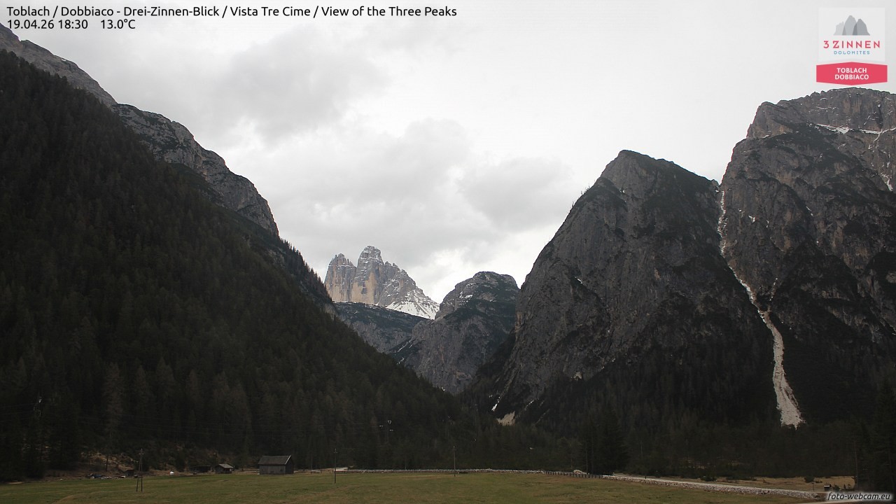Archiv Foto Webcam Toblach (Drei Zinnen)