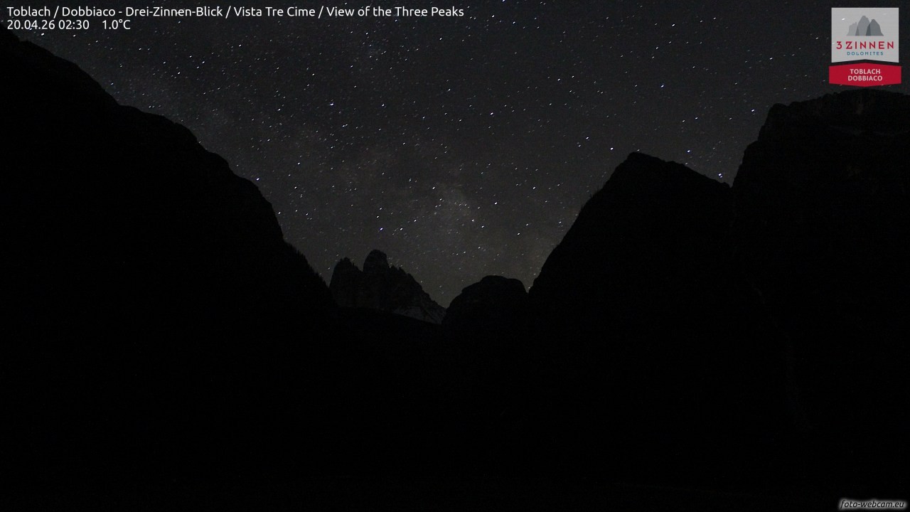 Archiv Foto Webcam Toblach (Drei Zinnen)