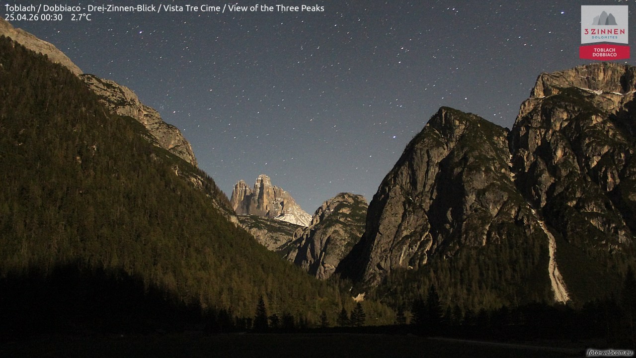 Archiv Foto Webcam Toblach (Drei Zinnen)