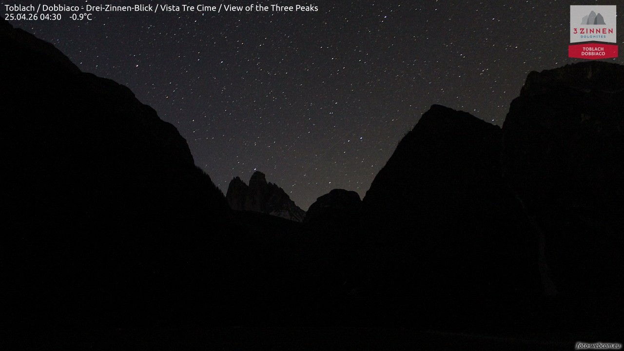 Archiv Foto Webcam Toblach (Drei Zinnen)