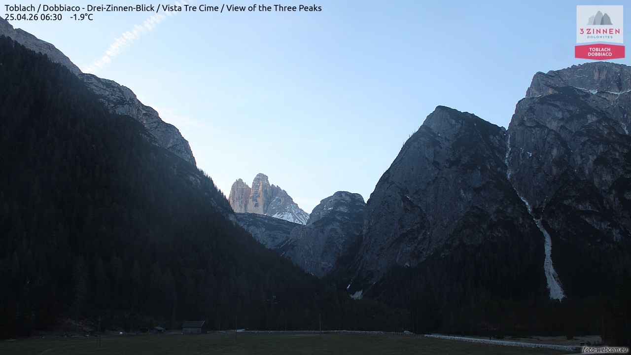 Archiv Foto Webcam Toblach (Drei Zinnen)