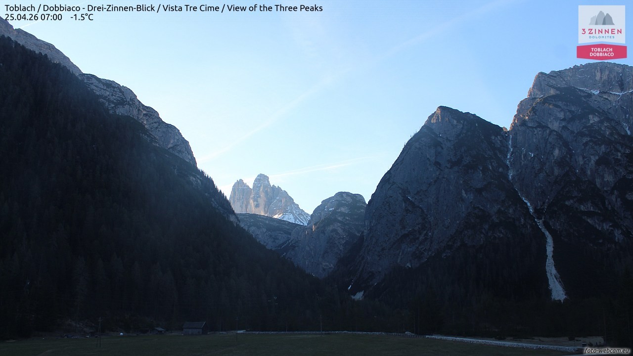 Archiv Foto Webcam Toblach (Drei Zinnen)