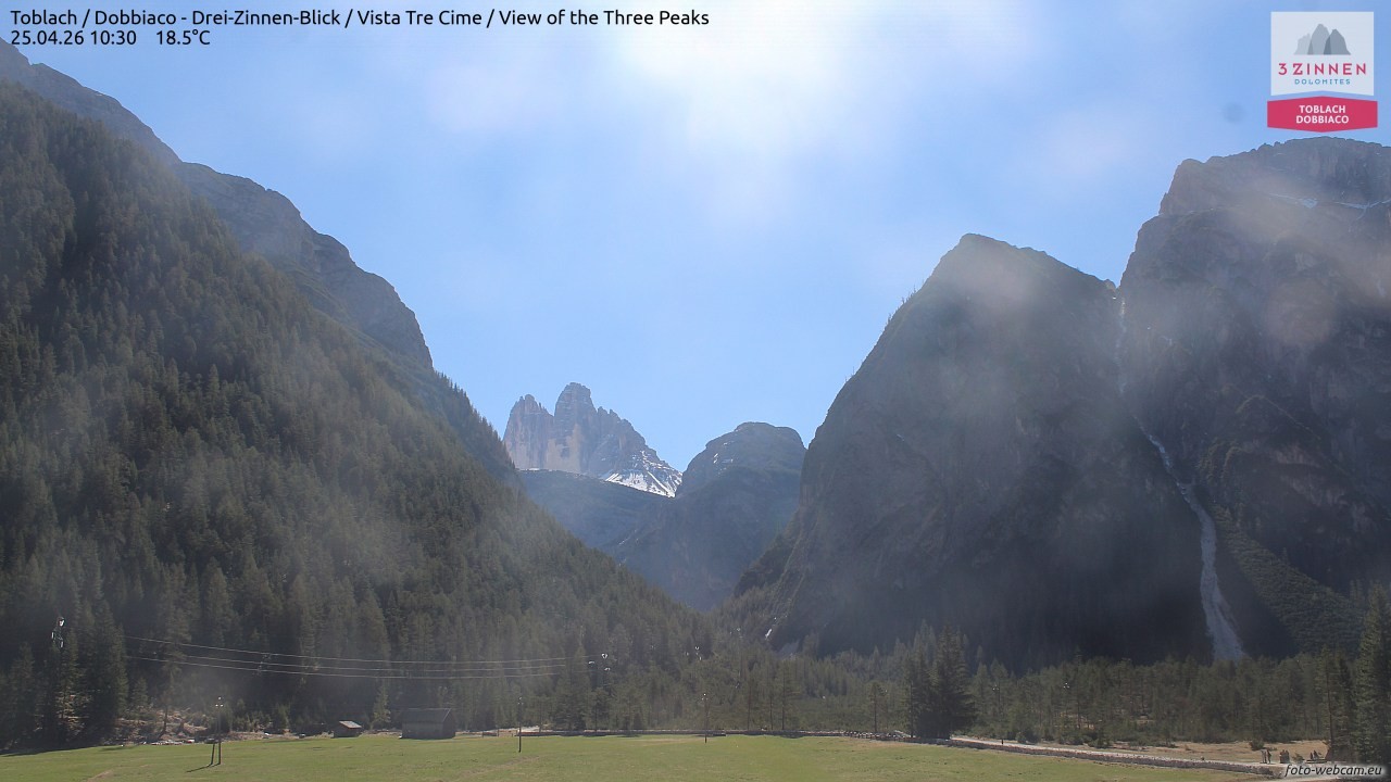 Archiv Foto Webcam Toblach (Drei Zinnen)