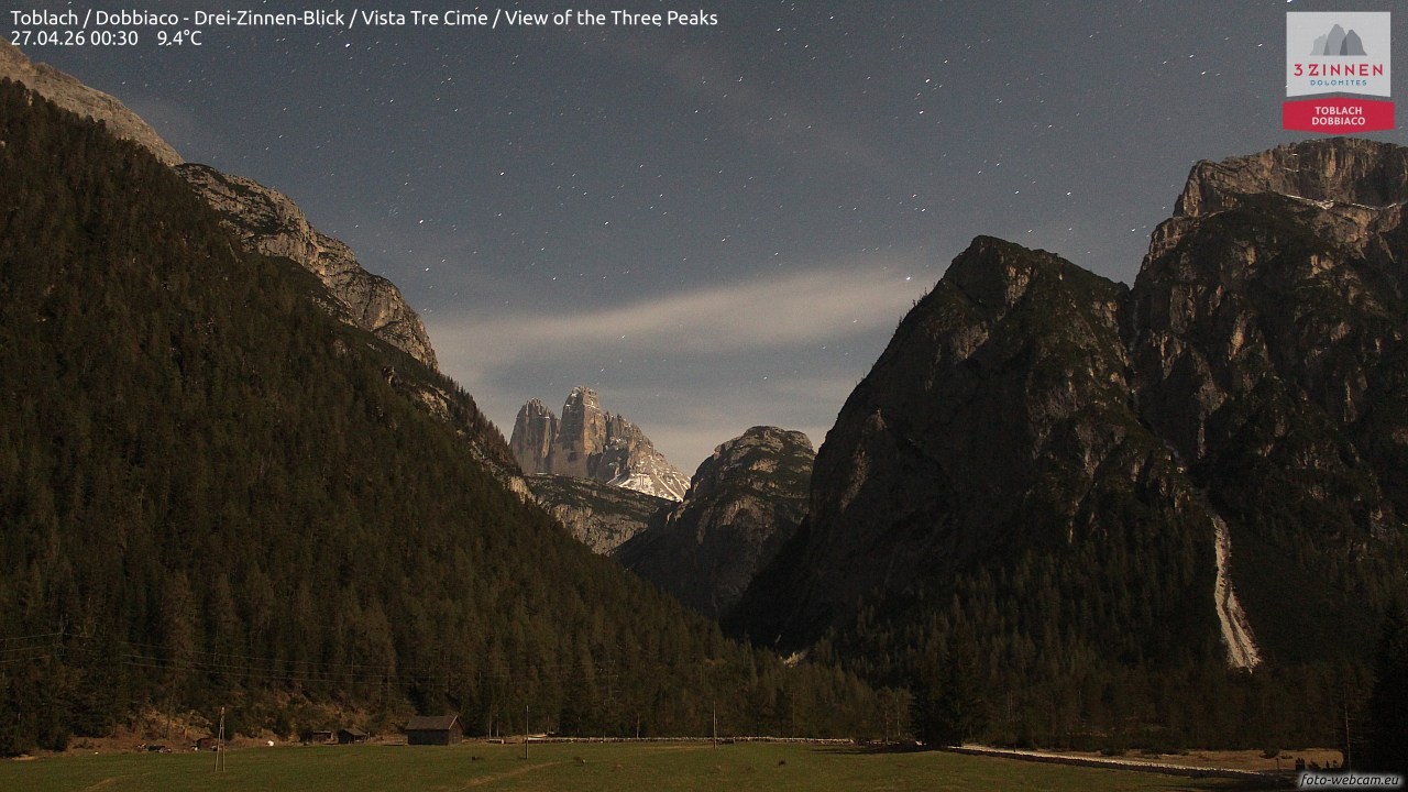 Archiv Foto Webcam Toblach (Drei Zinnen)