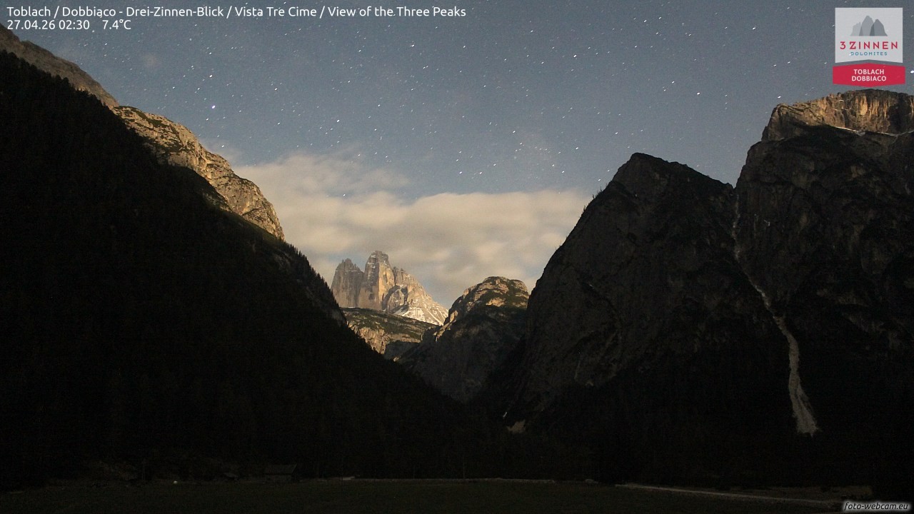 Archiv Foto Webcam Toblach (Drei Zinnen)