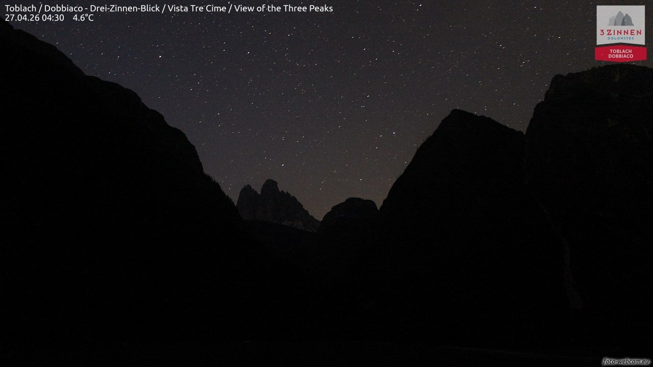 Archiv Foto Webcam Toblach (Drei Zinnen)