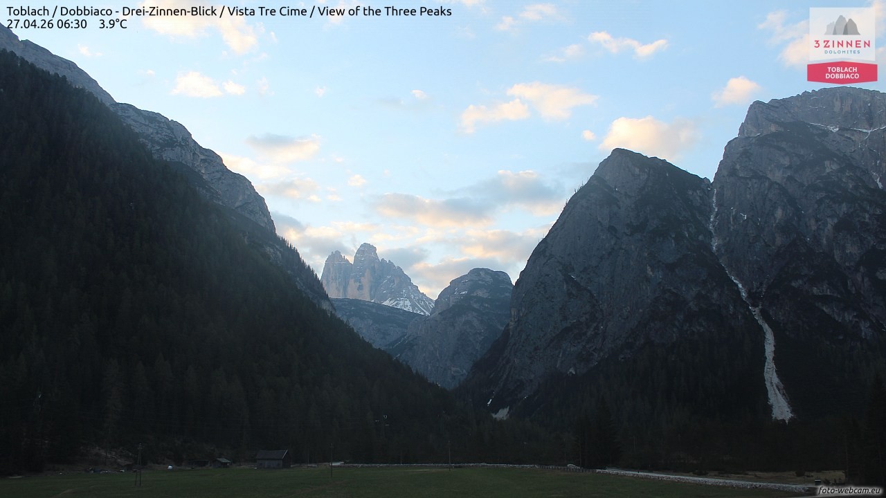 Archiv Foto Webcam Toblach (Drei Zinnen)