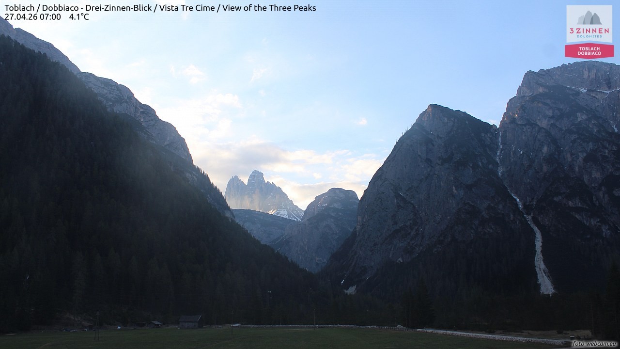 Archiv Foto Webcam Toblach (Drei Zinnen)