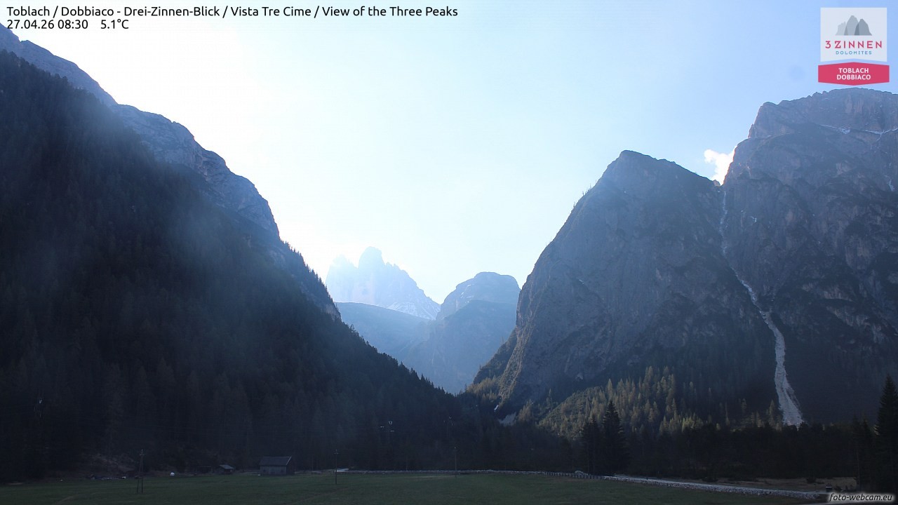 Archiv Foto Webcam Toblach (Drei Zinnen)