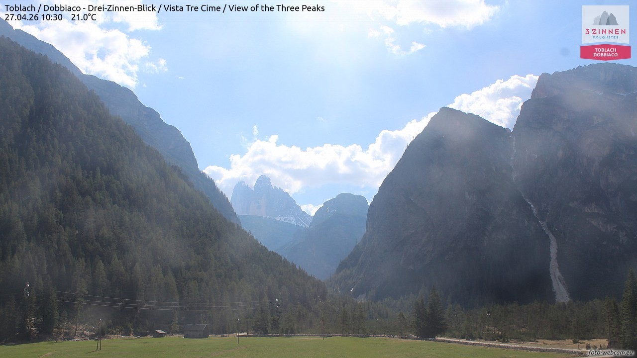 Archiv Foto Webcam Toblach (Drei Zinnen)