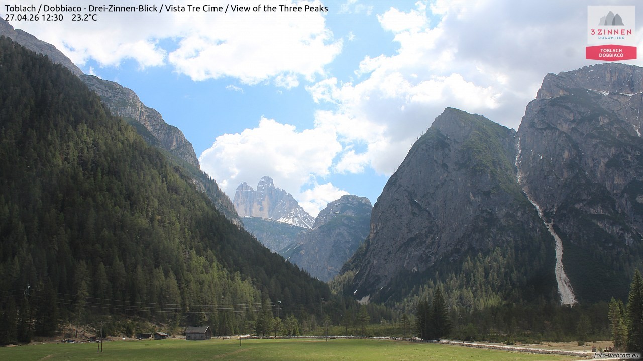 Archiv Foto Webcam Toblach (Drei Zinnen)