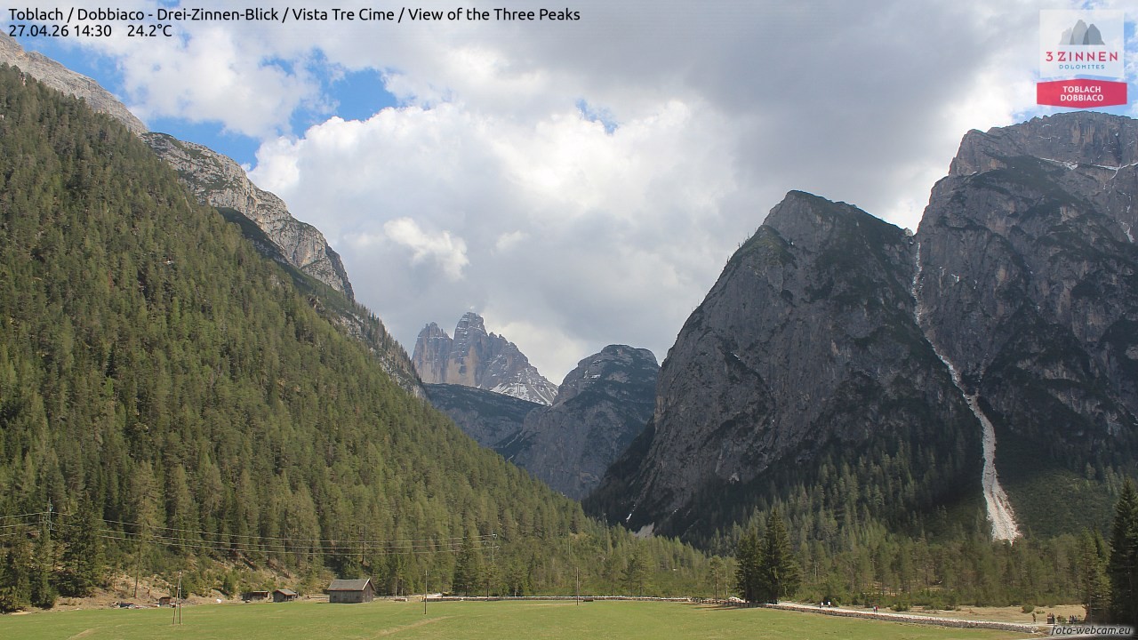 Archiv Foto Webcam Toblach (Drei Zinnen)