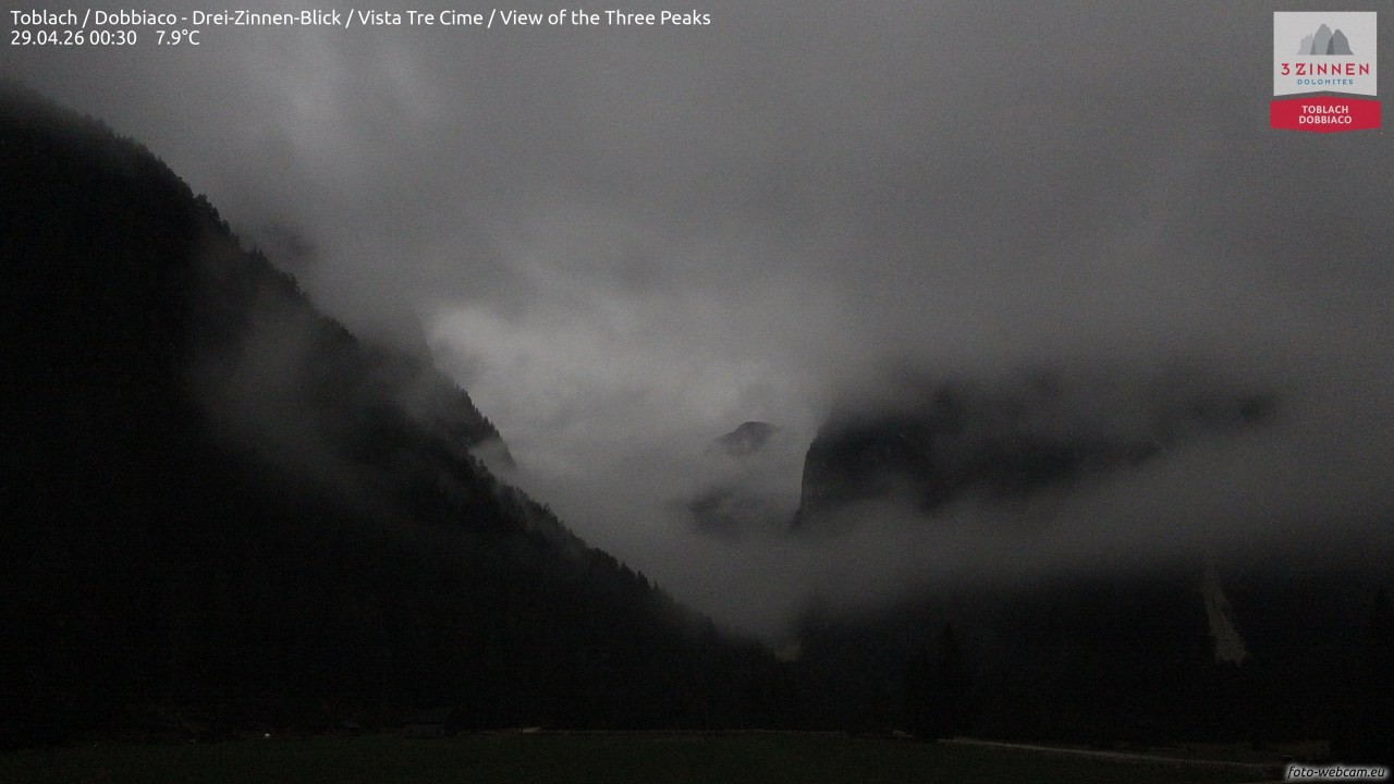 Archiv Foto Webcam Toblach (Drei Zinnen)
