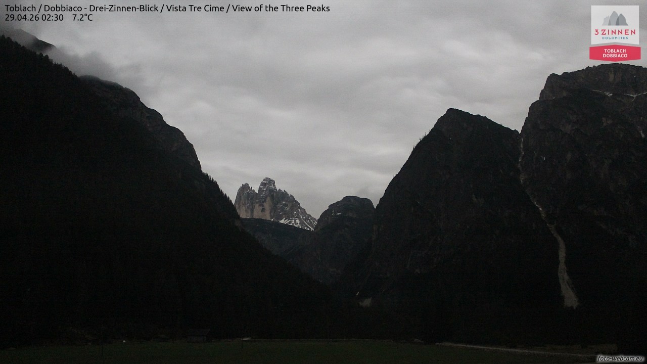 Archiv Foto Webcam Toblach (Drei Zinnen)