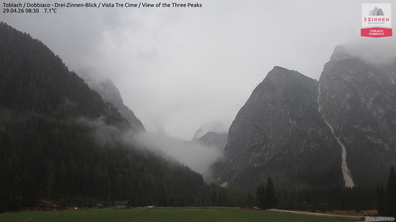 Archiv Foto Webcam Toblach (Drei Zinnen)