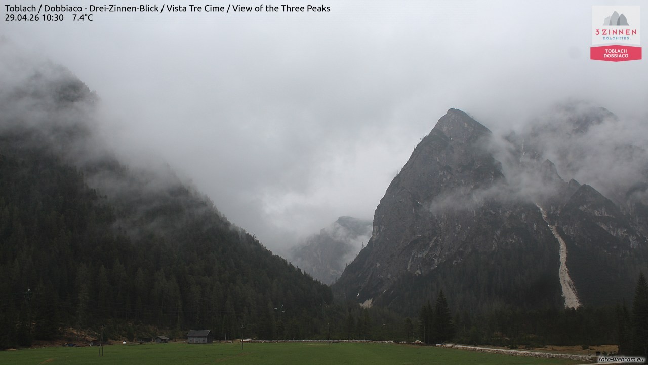 Archiv Foto Webcam Toblach (Drei Zinnen)