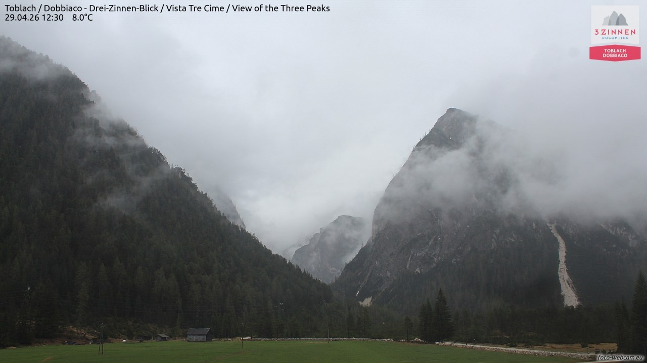 Archiv Foto Webcam Toblach (Drei Zinnen)