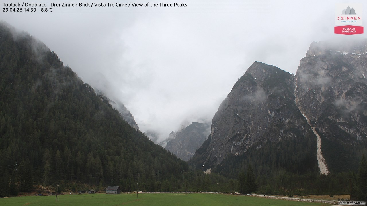 Archiv Foto Webcam Toblach (Drei Zinnen)