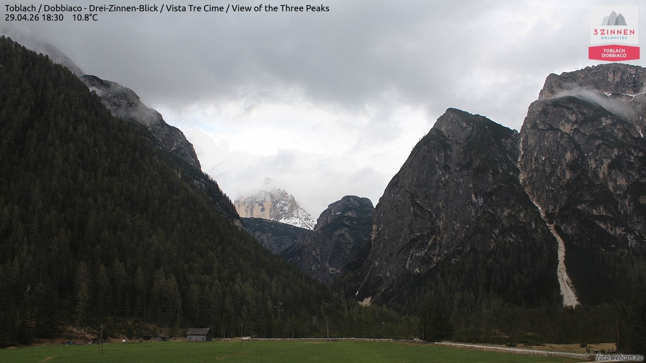 Archiv Foto Webcam Toblach (Drei Zinnen)