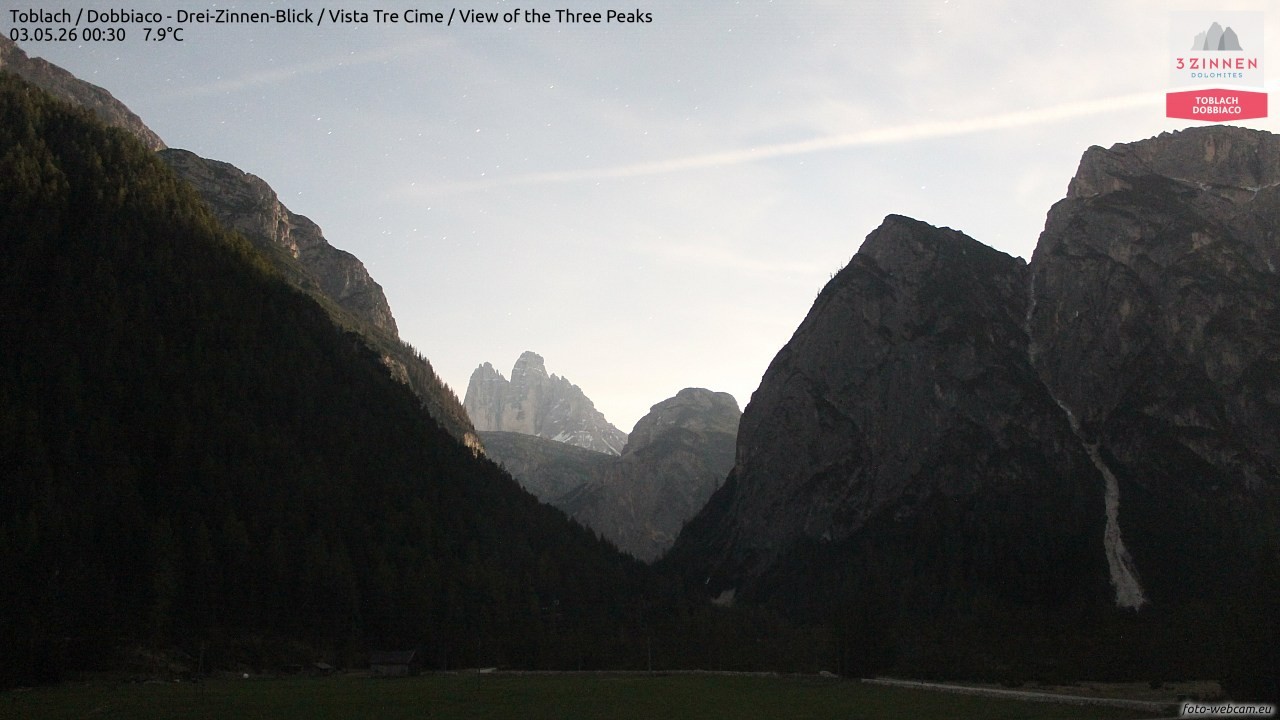 Archiv Foto Webcam Toblach (Drei Zinnen)