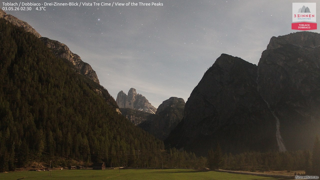Archiv Foto Webcam Toblach (Drei Zinnen)