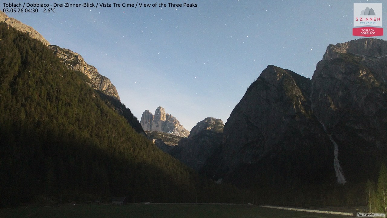 Archiv Foto Webcam Toblach (Drei Zinnen)