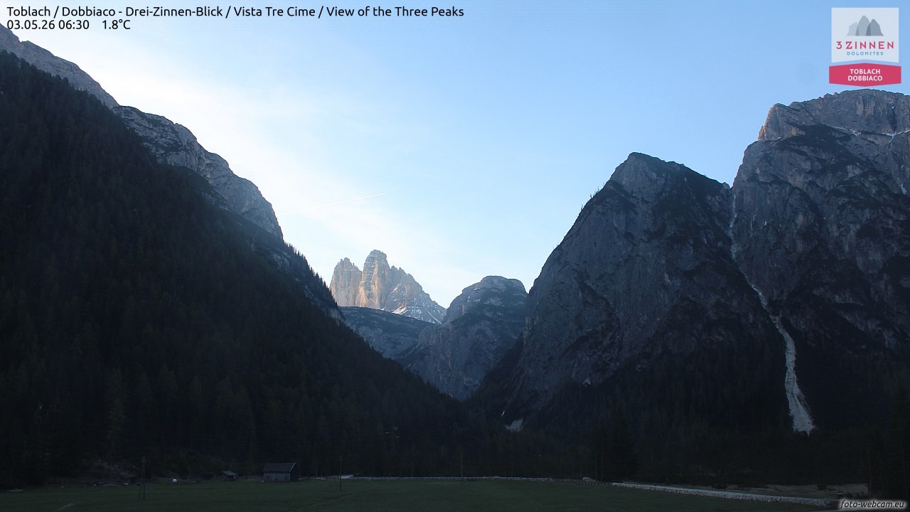 Archiv Foto Webcam Toblach (Drei Zinnen)