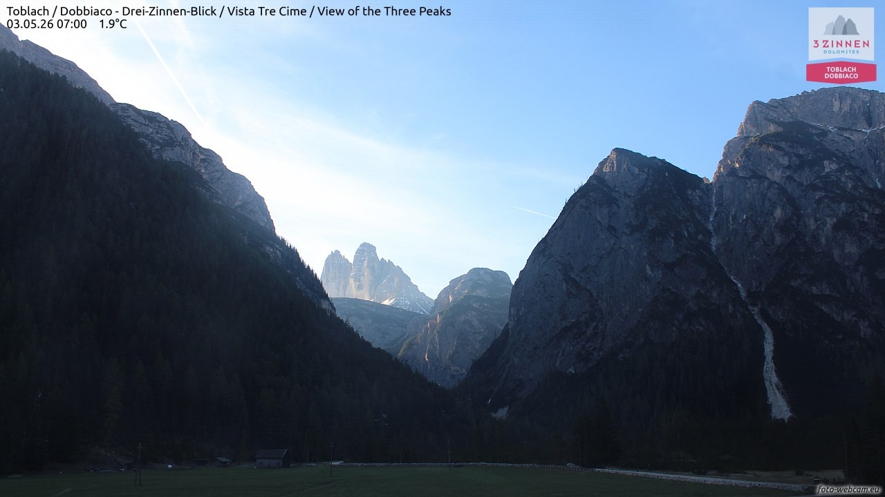 Archiv Foto Webcam Toblach (Drei Zinnen)