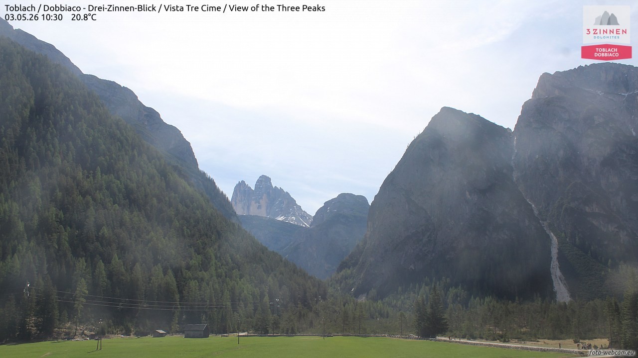 Archiv Foto Webcam Toblach (Drei Zinnen)