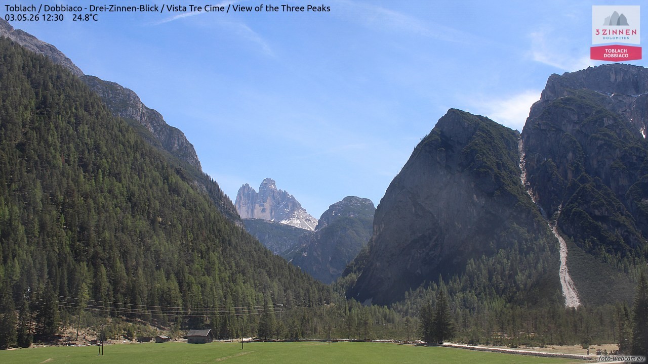 Archiv Foto Webcam Toblach (Drei Zinnen)