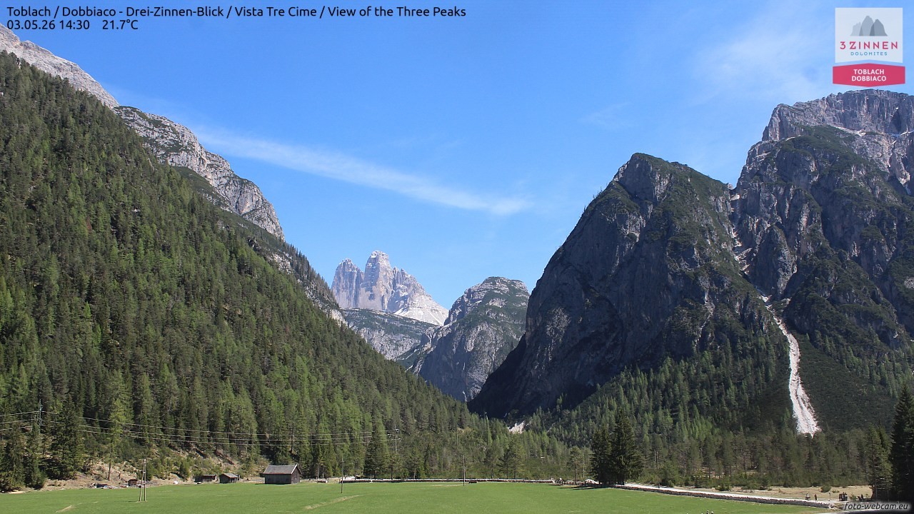 Archiv Foto Webcam Toblach (Drei Zinnen)