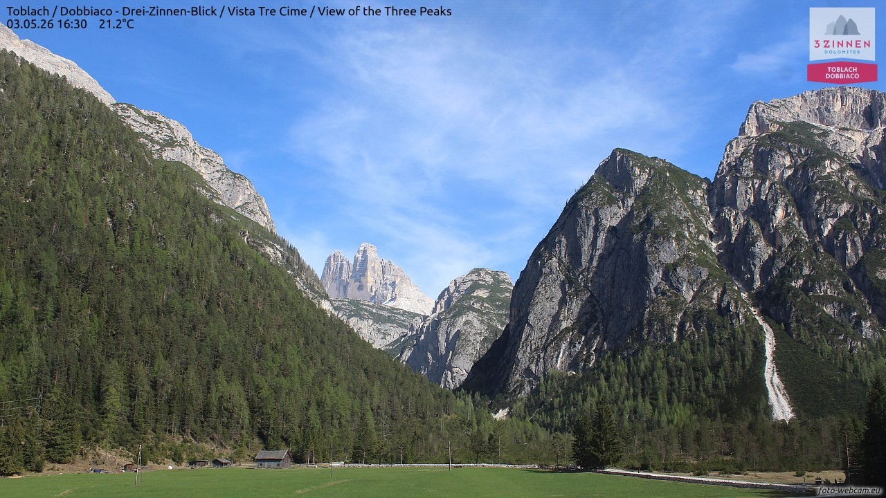 Archiv Foto Webcam Toblach (Drei Zinnen)