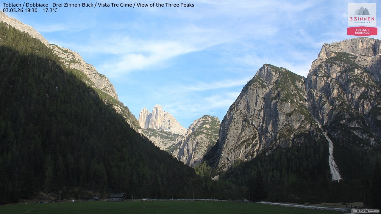 Archiv Foto Webcam Toblach (Drei Zinnen)